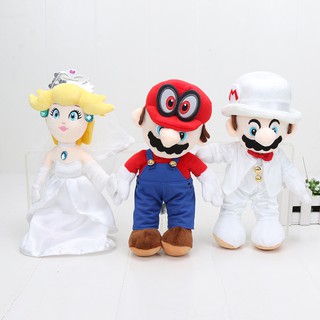 mario and peach wedding plush