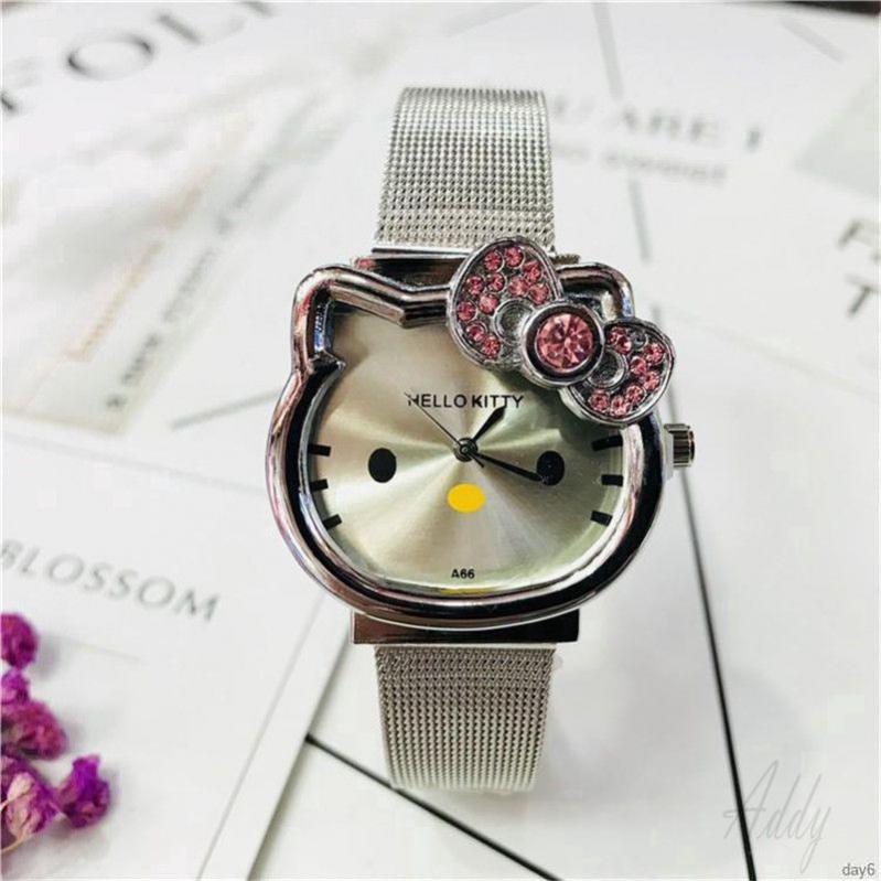 ADDY Jam Tangan  Hello  Kitty  Gold Silver watch Shopee 