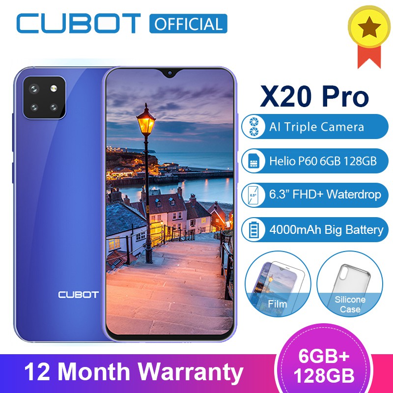 Cubot X20 Pro 6gb 128gb 20 0mp Triple Cameras Android 9 0 Octa Core Helio P60 Ai Mode 6 3 Waterdrop Screen Face Id Shopee Malaysia