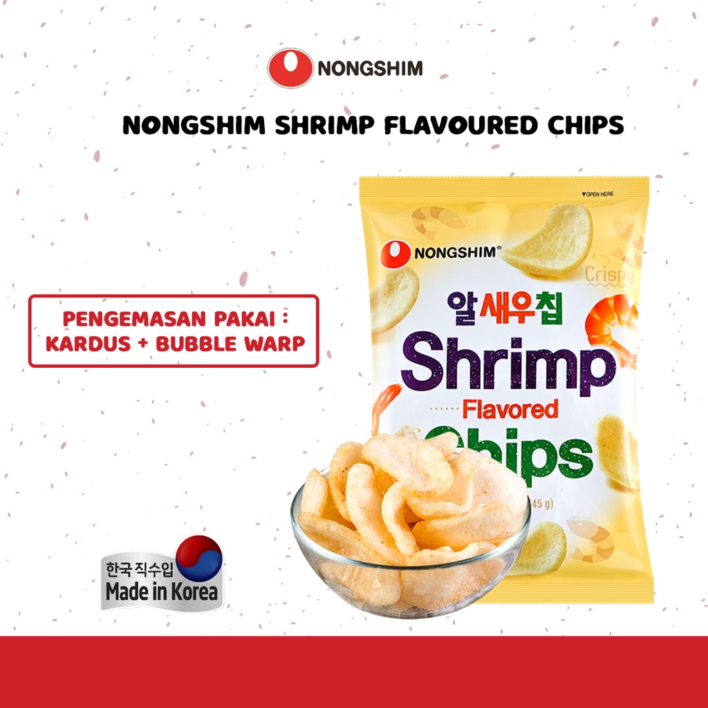 Nongshim Shrimp Flavoured Chips 75gram / Shrimp Crackers / Korean