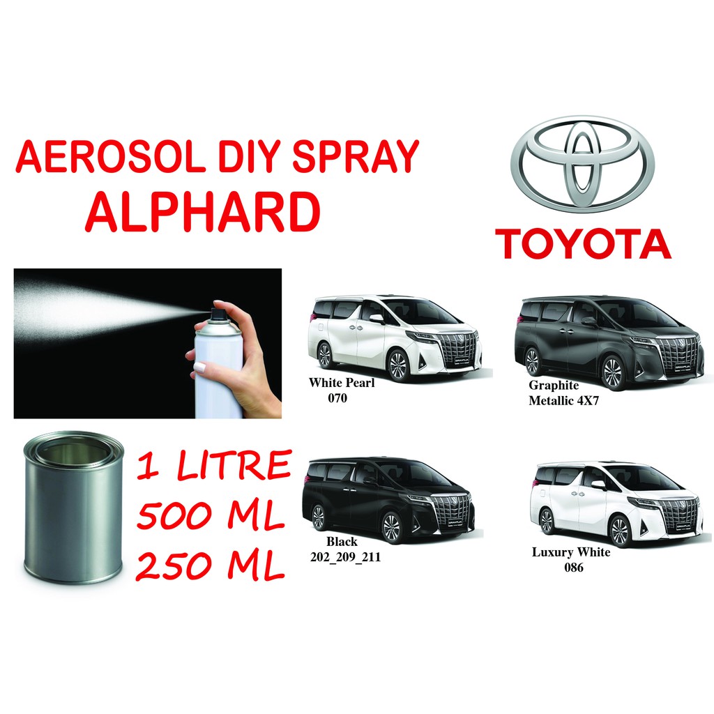 Aerosol Spray 2K Paint/ Car Body Colour Mix 2K Paint TOYOTA ALPHARD