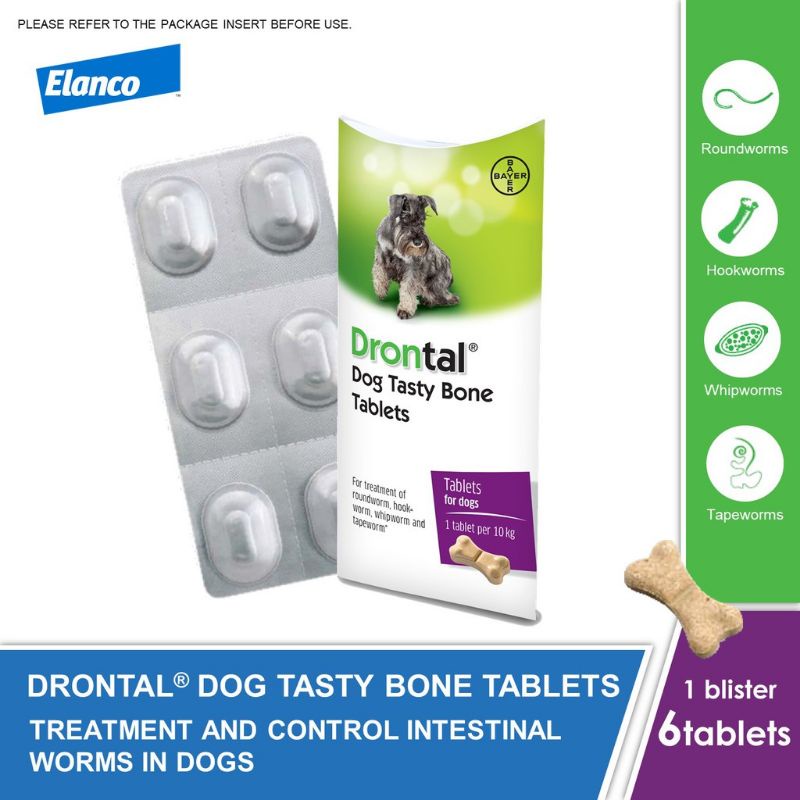 Elanco Drontal Dog Tasty Bone Tablets For Dogs Shopee Malaysia