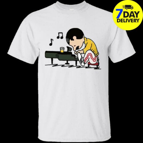 freddie mercury in the style of peanuts shirt