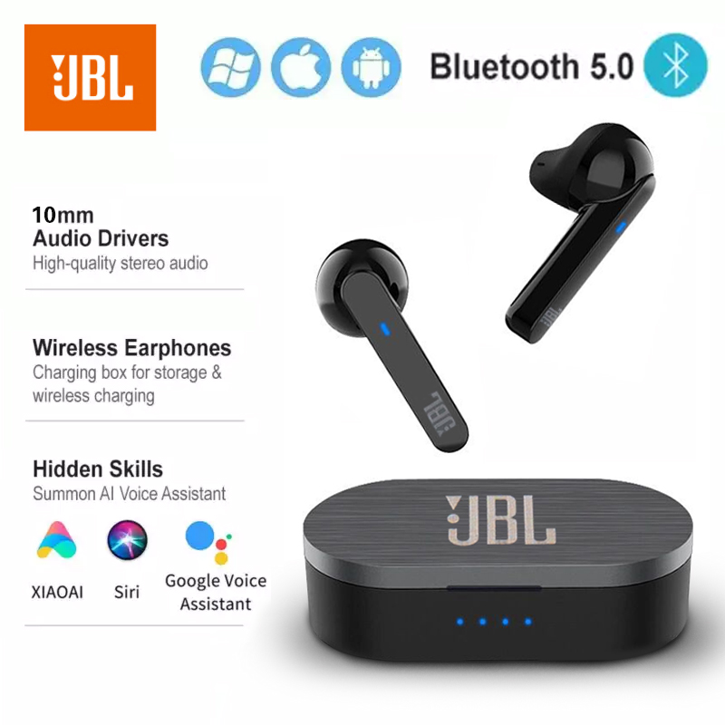 Jbl Tws 10 True Wireless Earbuds V5 0 Edr Tws Sports Headphones Bluetooth Headphones Shopee Malaysia