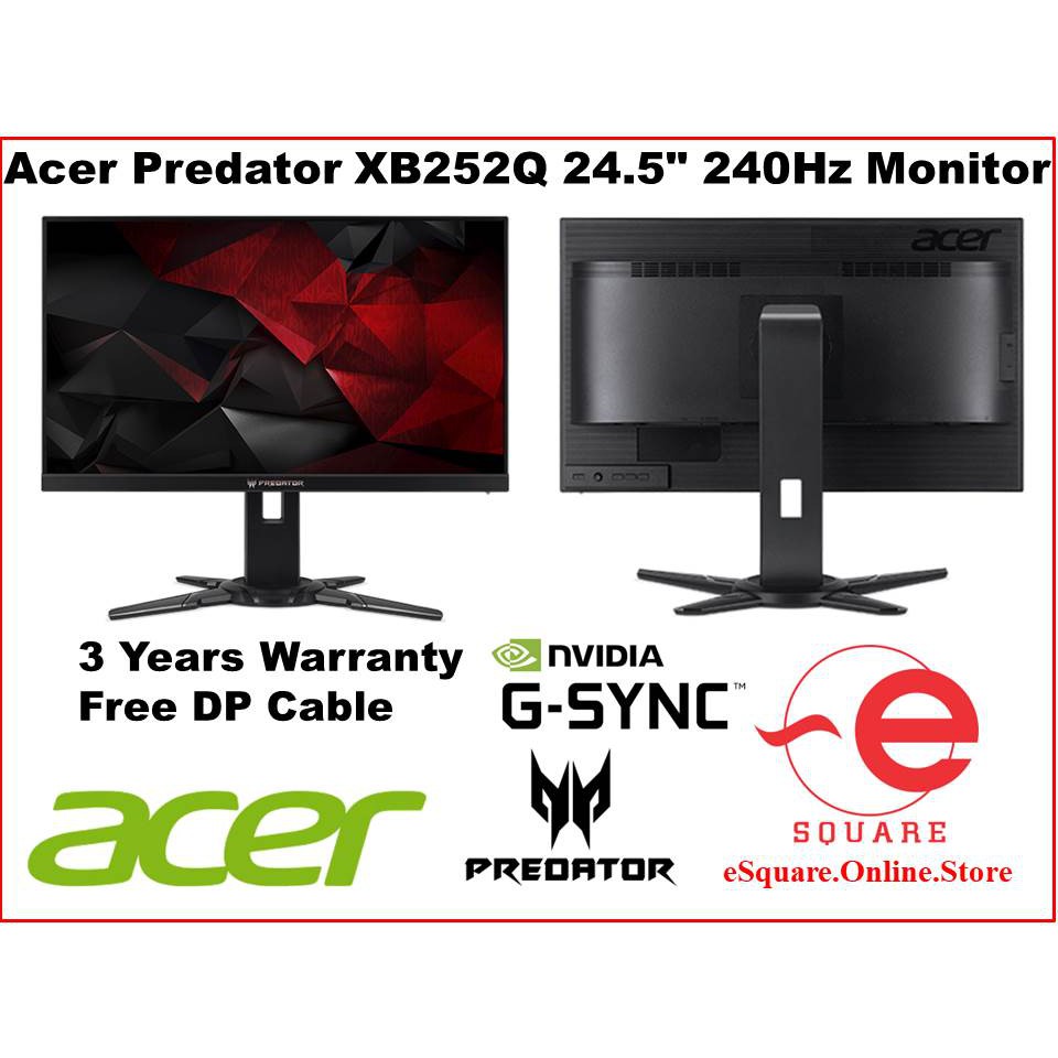 Acer Predator Xb252q 24 5 240hz G Sync Monitor Shopee Malaysia