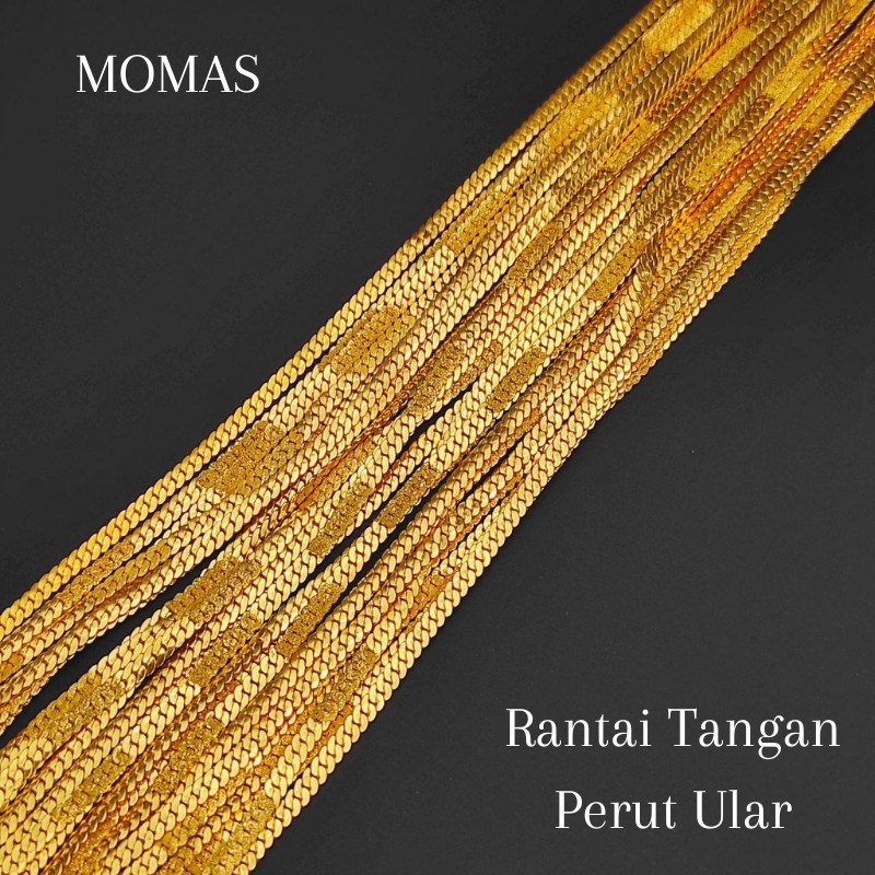 Gelang Snake Skin Dewasa Bajet Emas 916 Tulen / Rantai Tangan Emas 916 Tulen / Rantai Tangan Kulit Ular Itali Emas 916