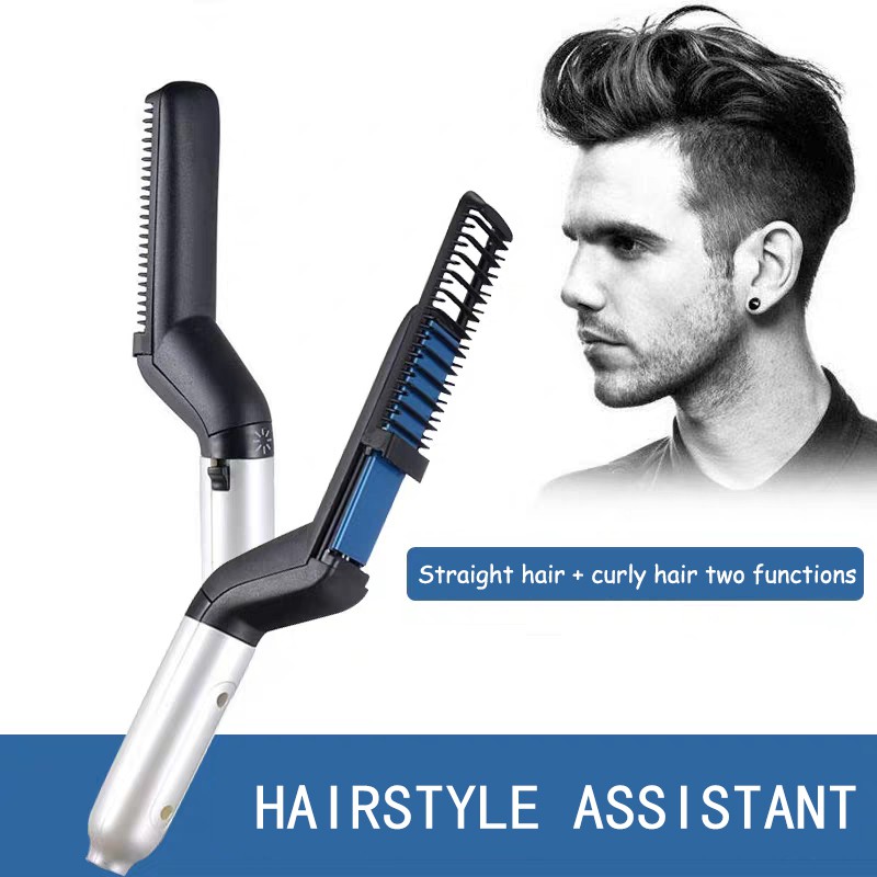 M Styler Multifunctional Hair Comb Brush Beard Straightener Straightening Electric Curler Quick Hair Styler Shopee Malaysia