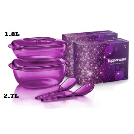 Tupperware : NEW Purple Royal Crystalline Set Raya 2021