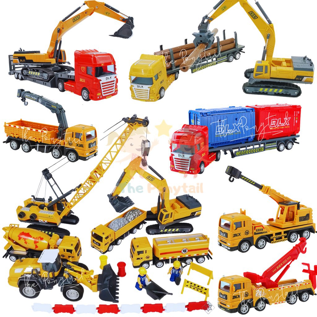Construction Toy Vehicle Excavator Crane Bulldozer Forklift Lorry Truck ...