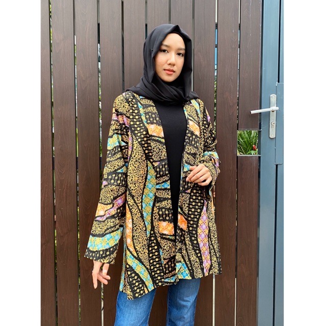  Batik  Cardigan  Unisex Made from Cotton Batik  Lepas 