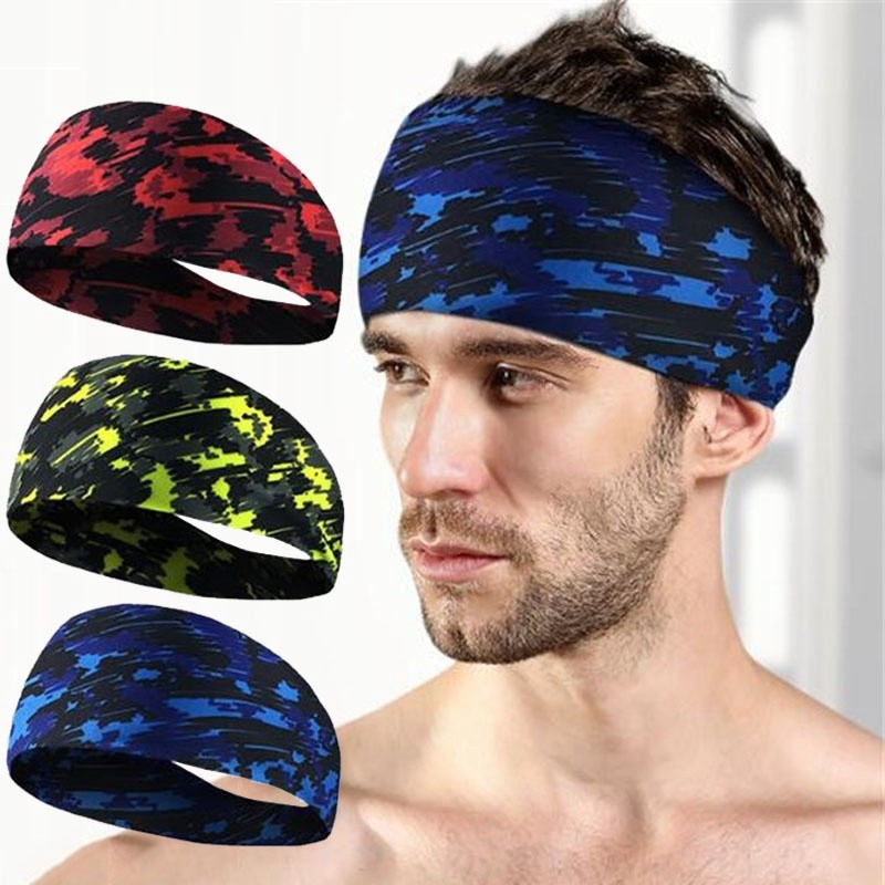 Elastic Camouflage Sports Headband Running Gym Yoga Head Hair Band