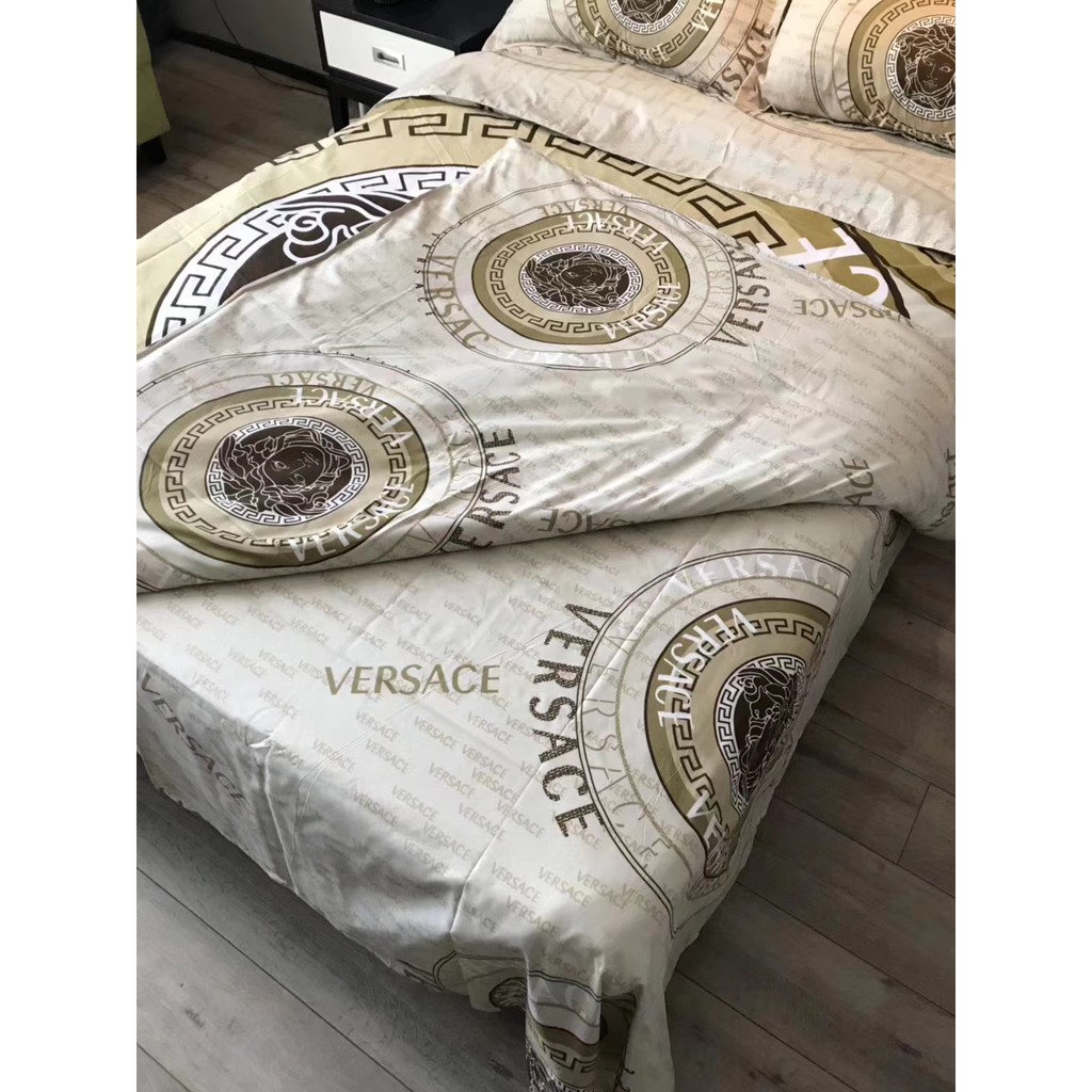 Clearance Complete Set Premium Night Versace Comforter Bedsheet