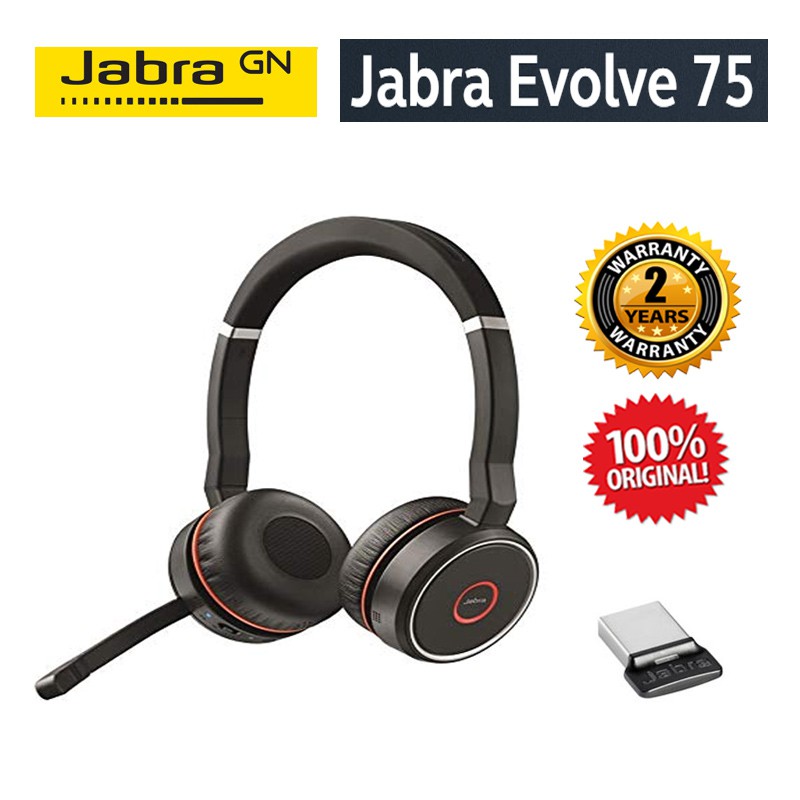 jabra evolve 75 headset uc stereo