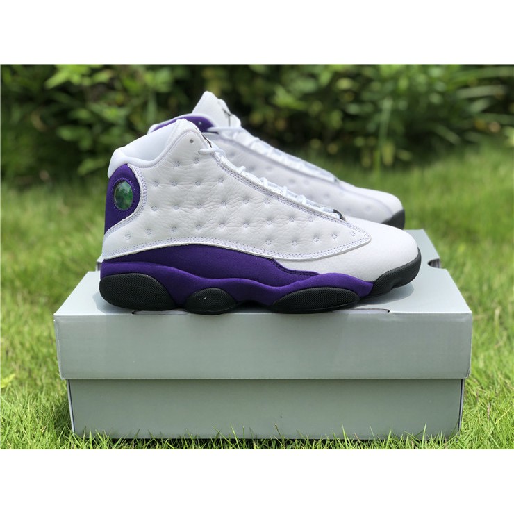 jordan 13 white and purple