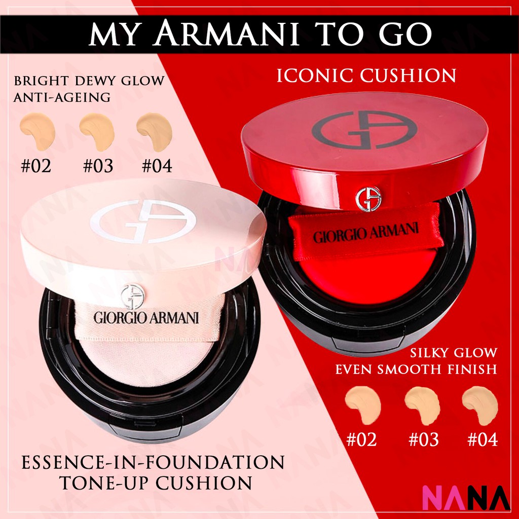 Giorgio Armani my Armani to go Essence-in-foundation Cushion  (Iconic/Tone-up) | Shopee Malaysia