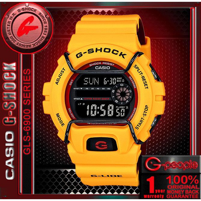 【新品未使用】G-SHOCK デジタル腕時計GLS-6900-9DR イエロー