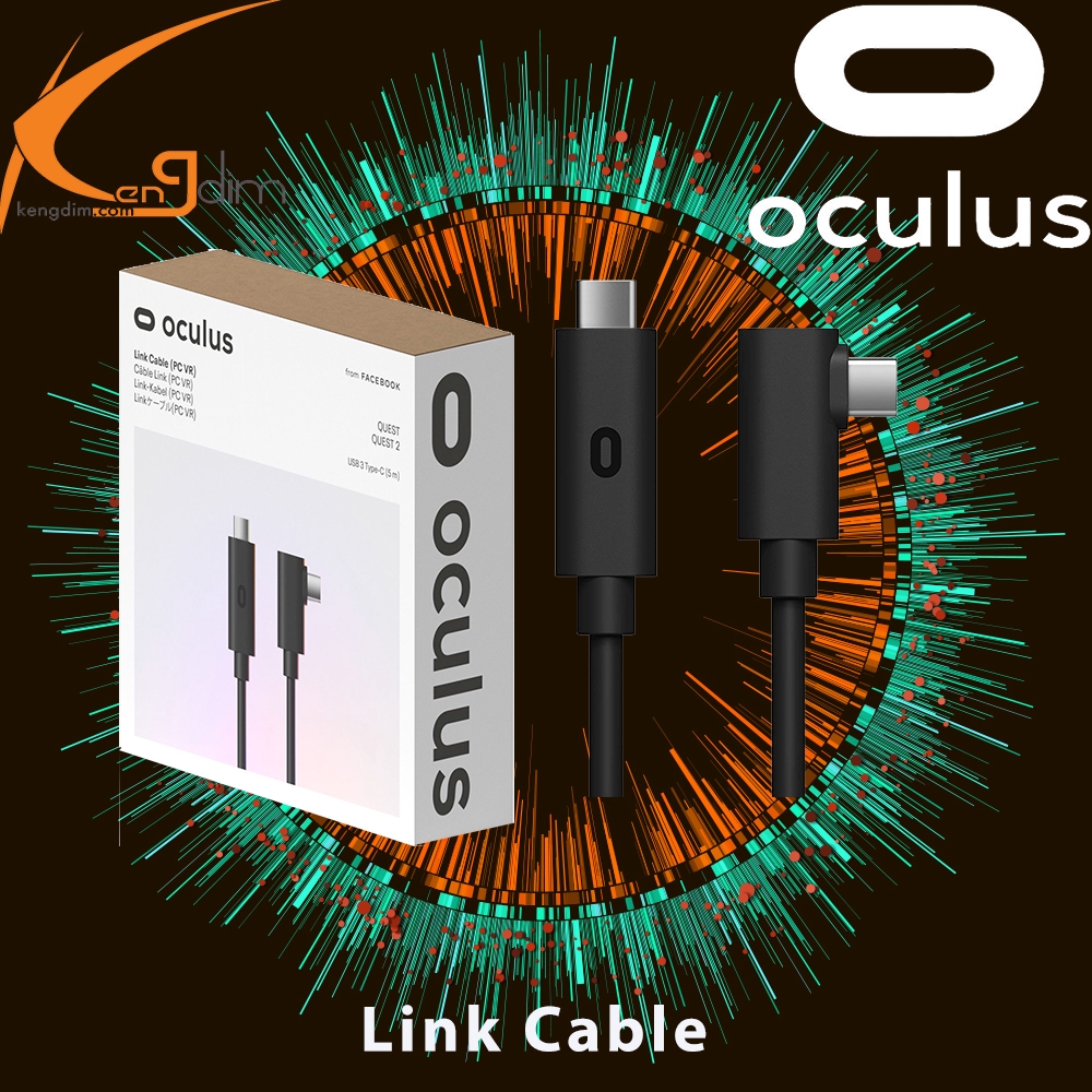 oculus link virtual reality headset cable for quest and gaming pc details