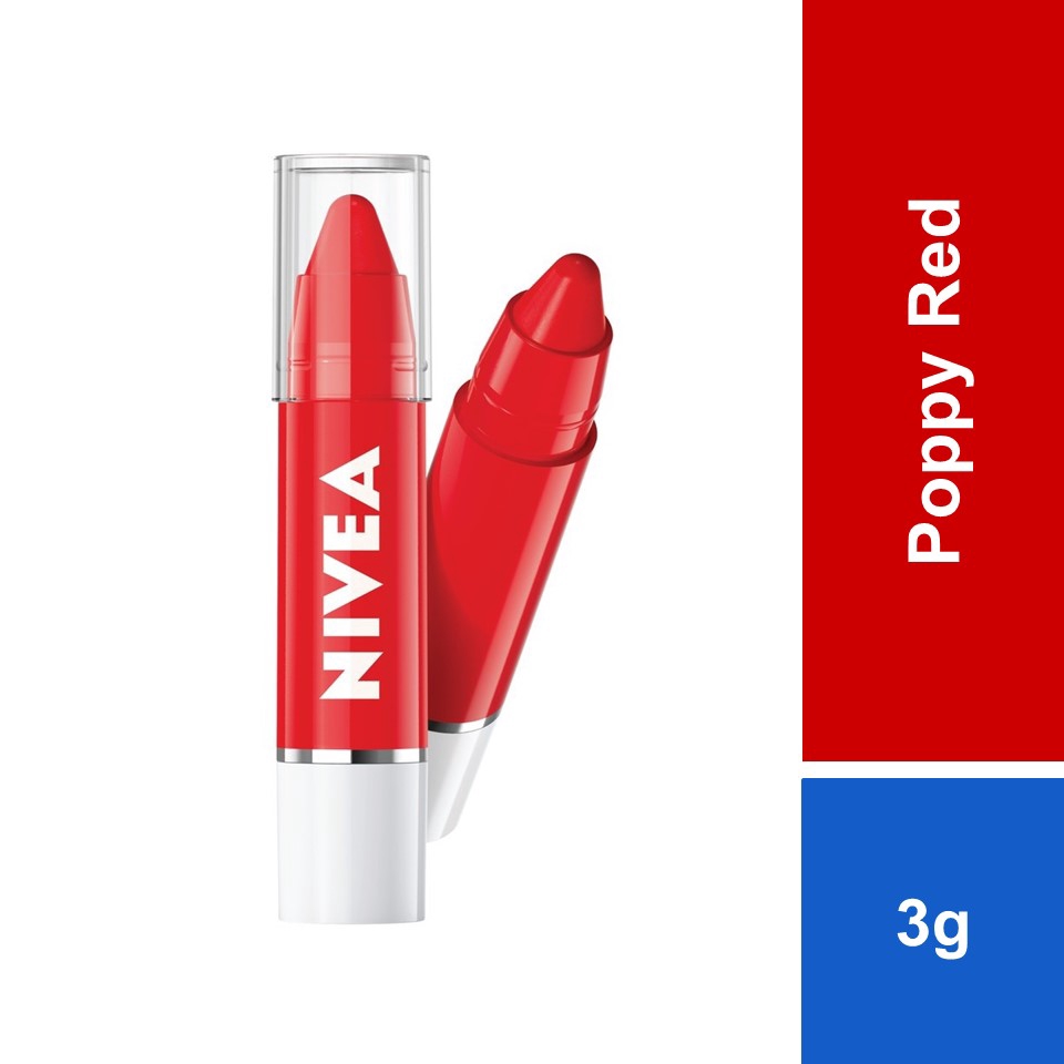 NIVEA Lip Crayon Lipstick Poppy Red (3g) Shopee Malaysia