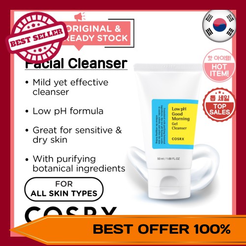COSRX Low pH Good Morning Gel Cleanser 50ml Gentle Face Cleanser Low pH