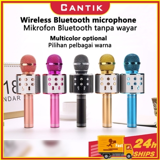 🔥【HOT】🔥ws858 wireless karaoke Bluetooth microphone portable original bass audio portable speakers Mikrofon