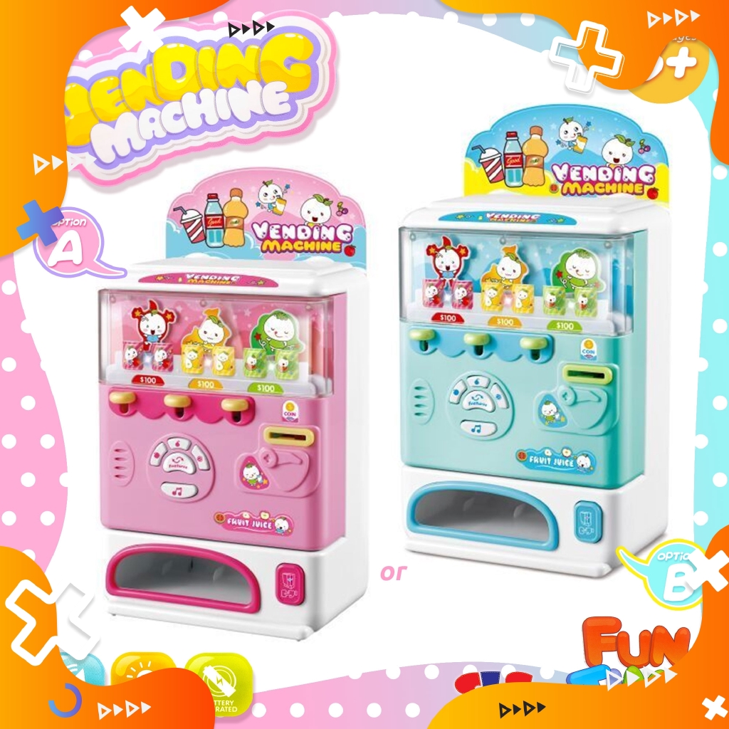 Cute Talking Vending Machine Pink/Blue Surprise Doll Kids ...