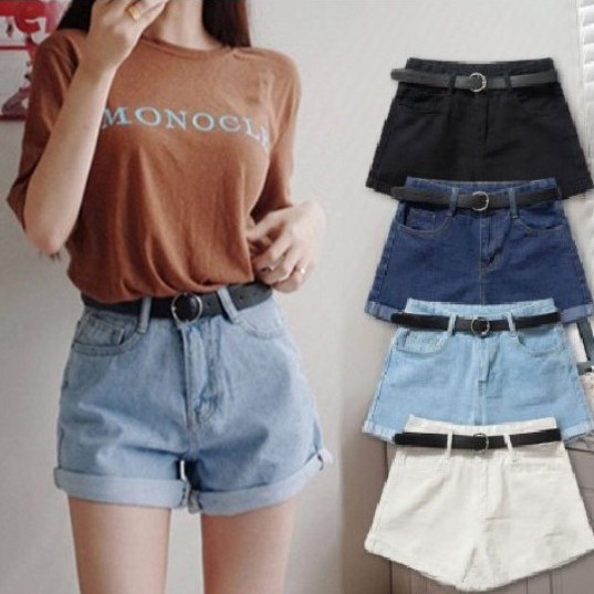 loose denim shorts