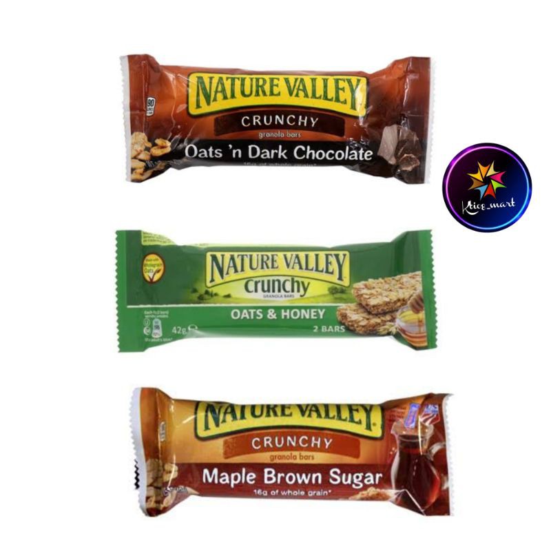 Nature Valley Oats N Honey Maple Brown Sugar Oats N Dark Chocolate Crunchy Granola Bar Import Shopee Malaysia