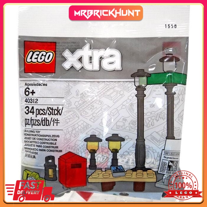 Street Lamps &  Accessories New & Sealed Polybag Lego Xtra 40312 