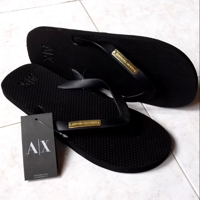 armani exchange flip flops mens