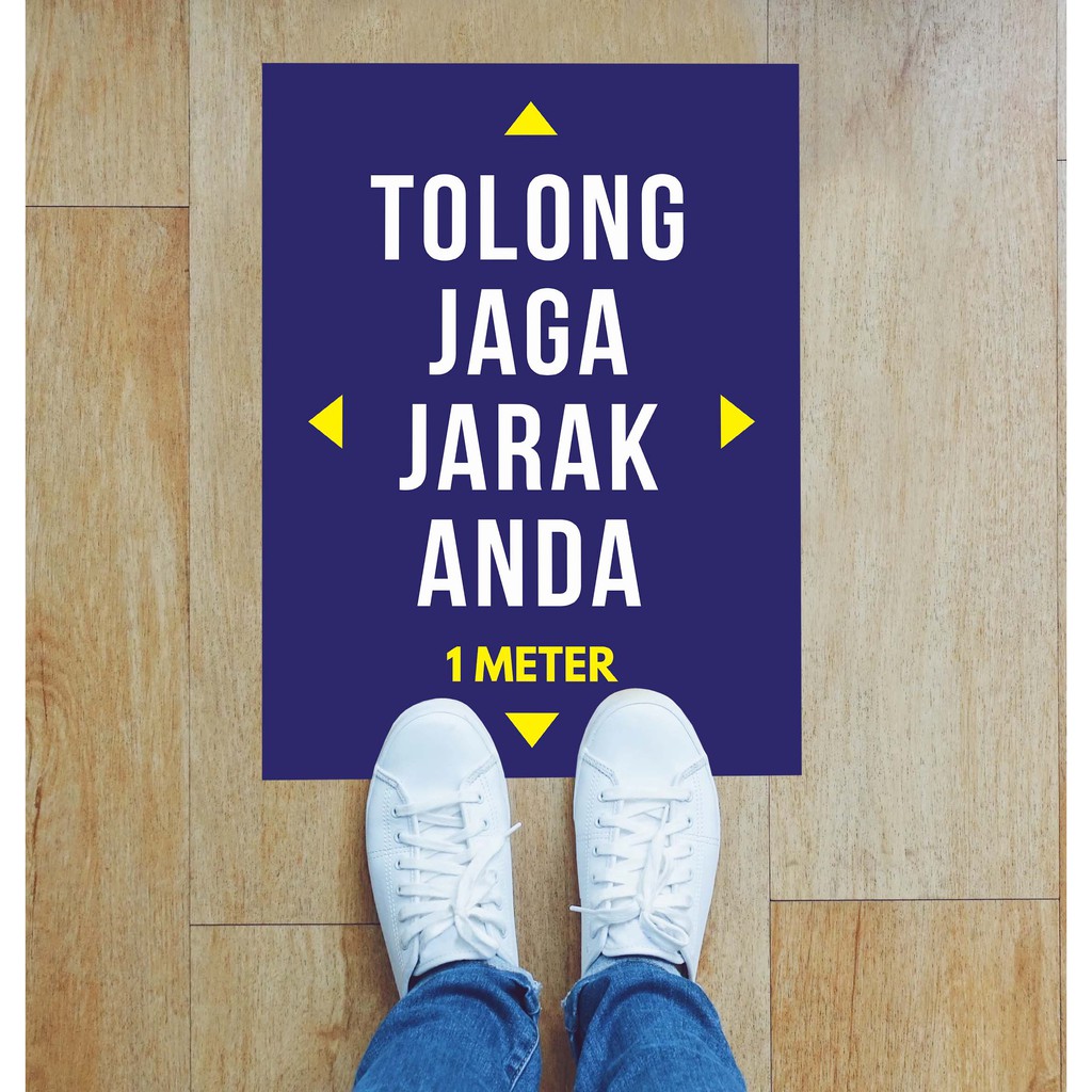 SOSIAL DISTANCING FLOOR STICKER FOR VIRUS PRECAUTION SOSIAL DISTANCING FLOOR STICKER FOR VIRUS PRECAUTION