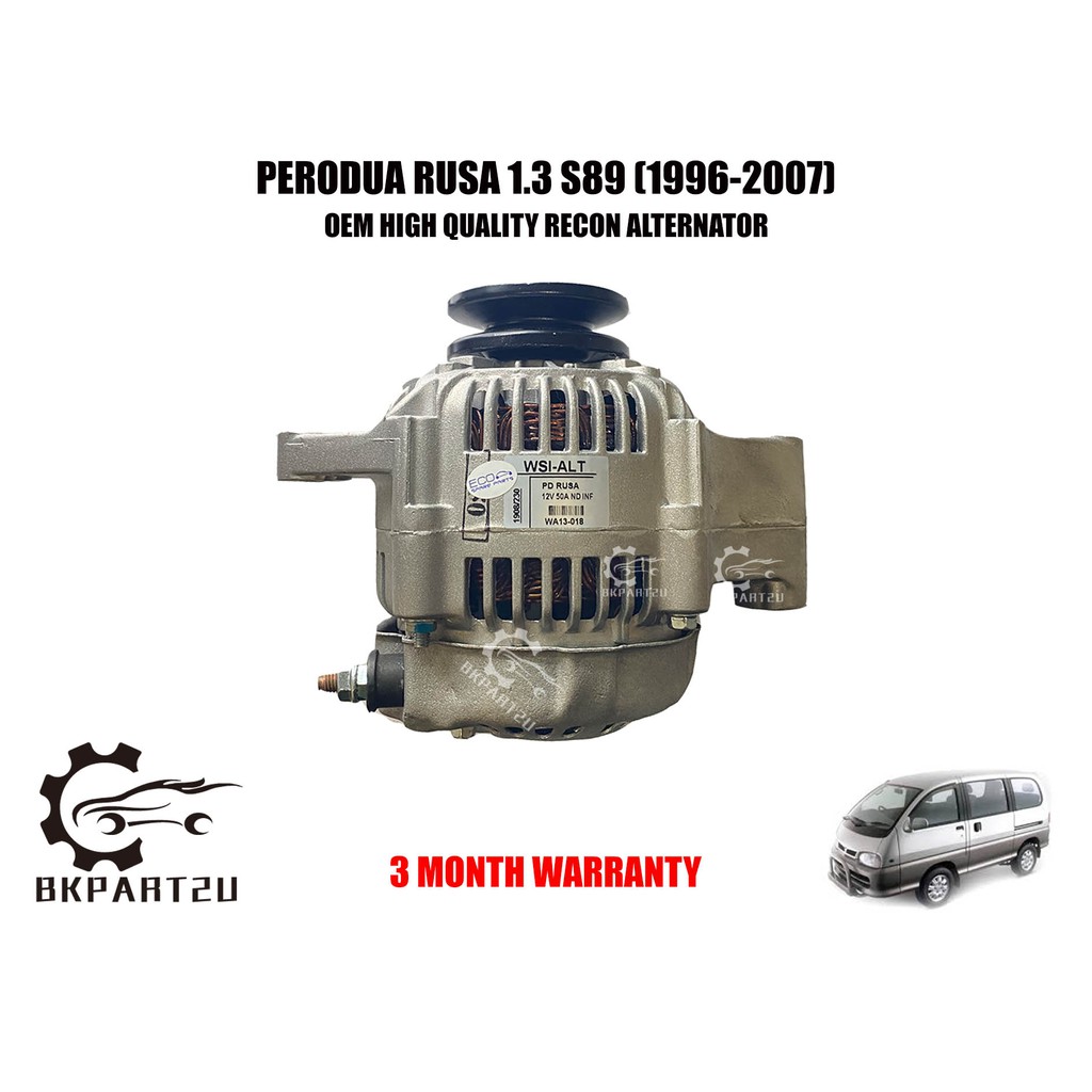 Perodua Rusa 1 3 S89 1996 2007 Alternator Made By Oem Recon 3 Month Warranty Shopee Malaysia