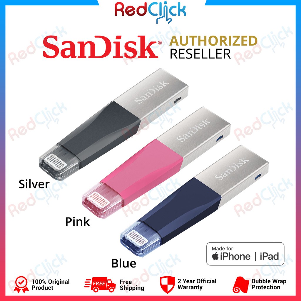 SanDisk USB 128GB iXpand Mini USB3.0 /& Lightning USB Flash Drive