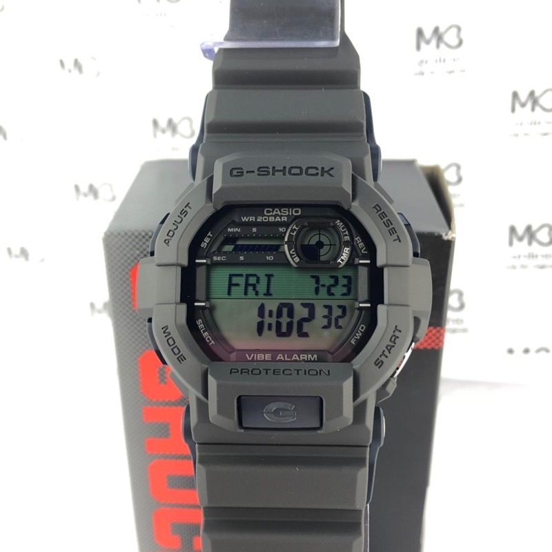 Casio GShock Vibration Alert Auto LED GD3508 Grey Shopee Malaysia