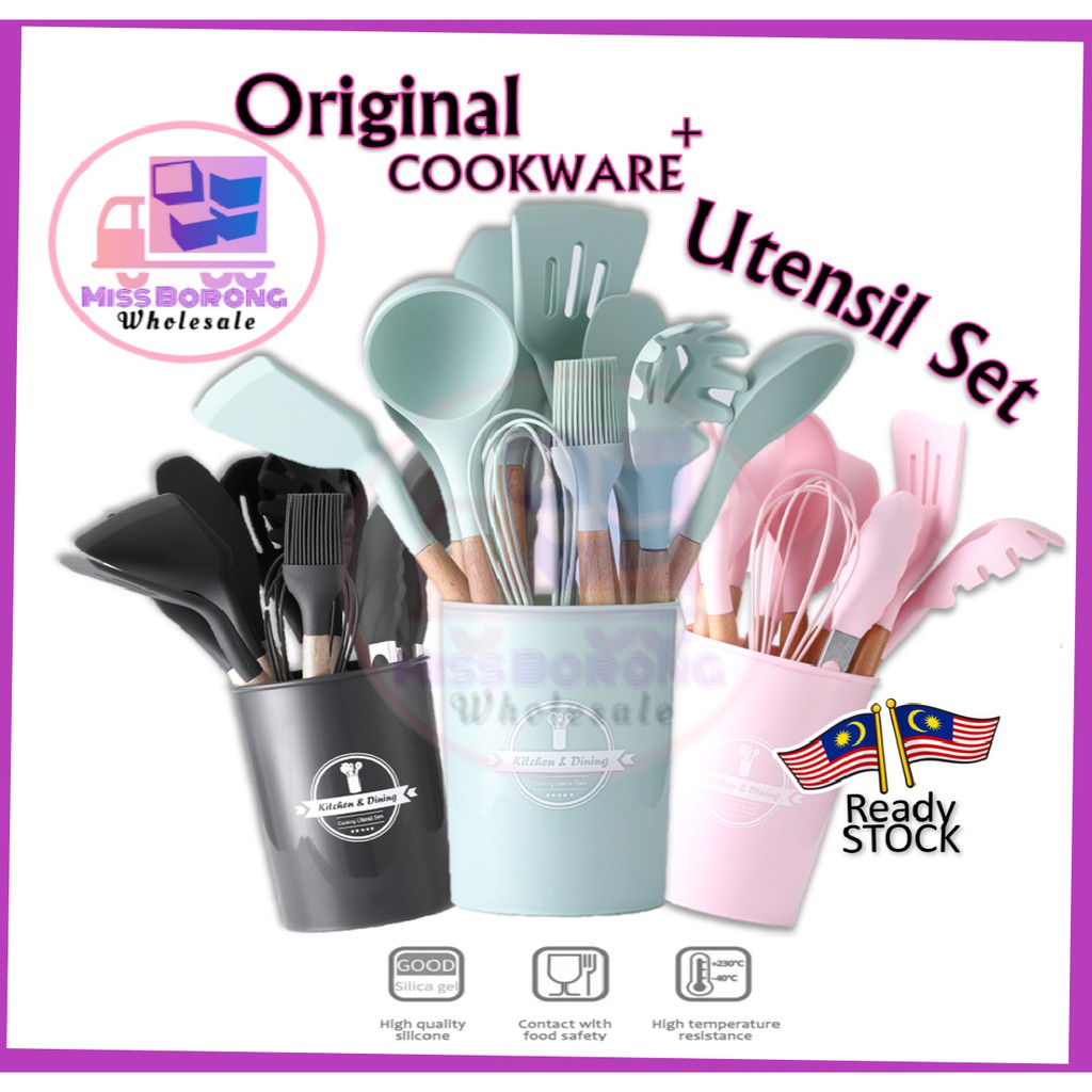 MALAYSIA READY STOCK 12 Pcs Cooking Tools Kitchen Dining Cookware Set