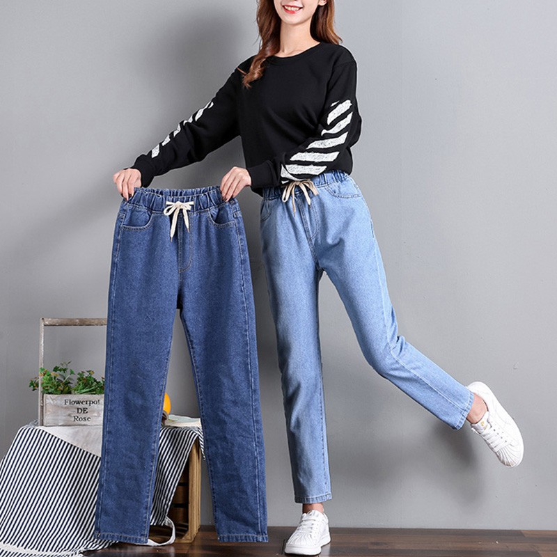 denim loose trousers