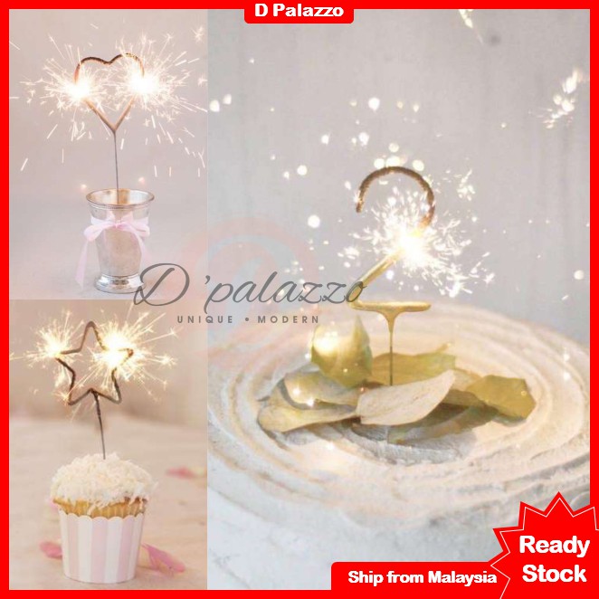 Sparkling Candle Number Candle heart shape sparklers love shape sparklers star shape sparklers