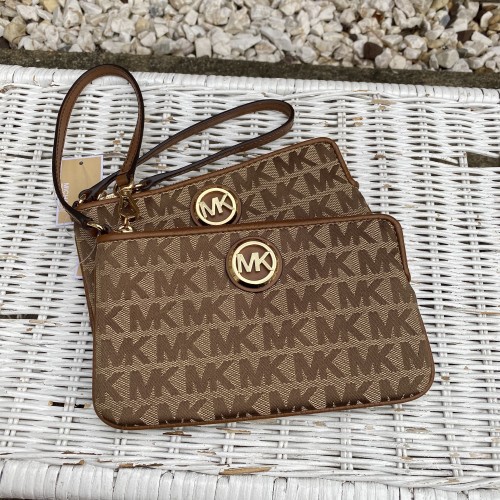 mk fulton large zip clutch