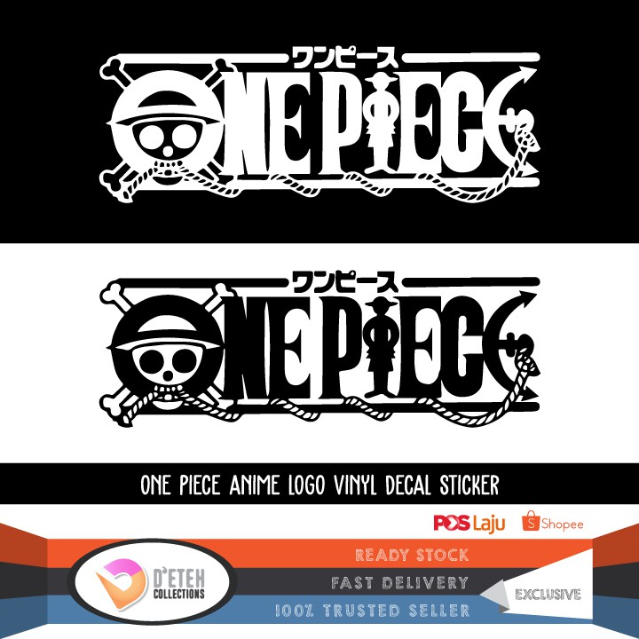 One Piece Logo Anime Vinyl Decal Sticker Shopee Malaysia