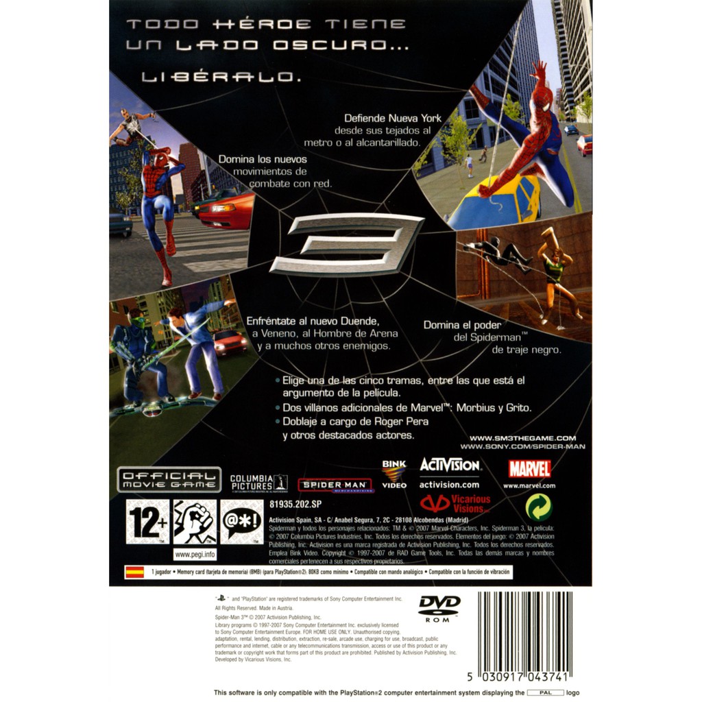 PS2 CD DVD GAMES] Spider-Man 3 | Shopee Malaysia