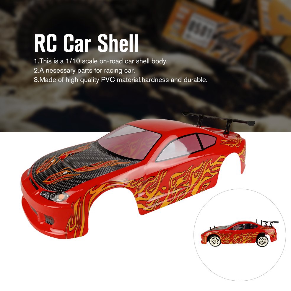 Details about   Red Super Car Body PVC Shell For 1/10 OnRoad Car