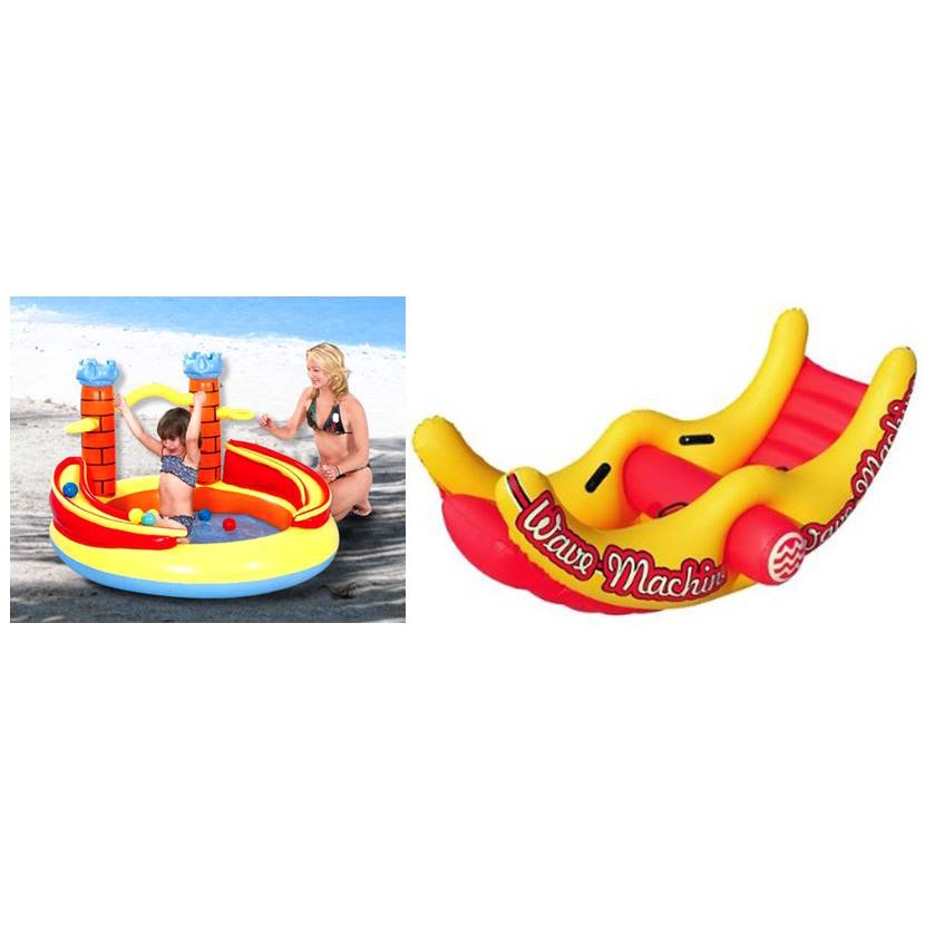 Funny Castle And Wave Machine Inflatable Kid Pool Toys Without Box Shopee Malaysia