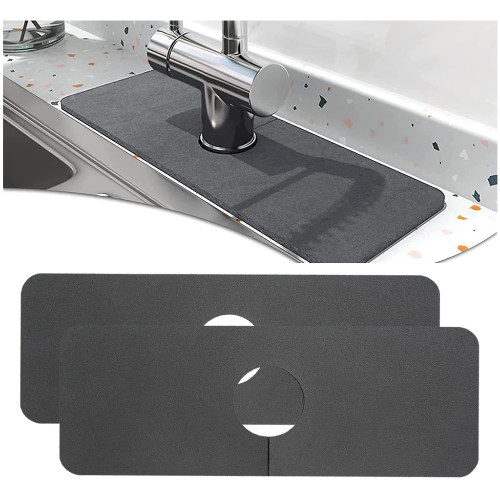 Splash Guard for Sink FaucetSuper Absorbent Fast Drying Mat Sink