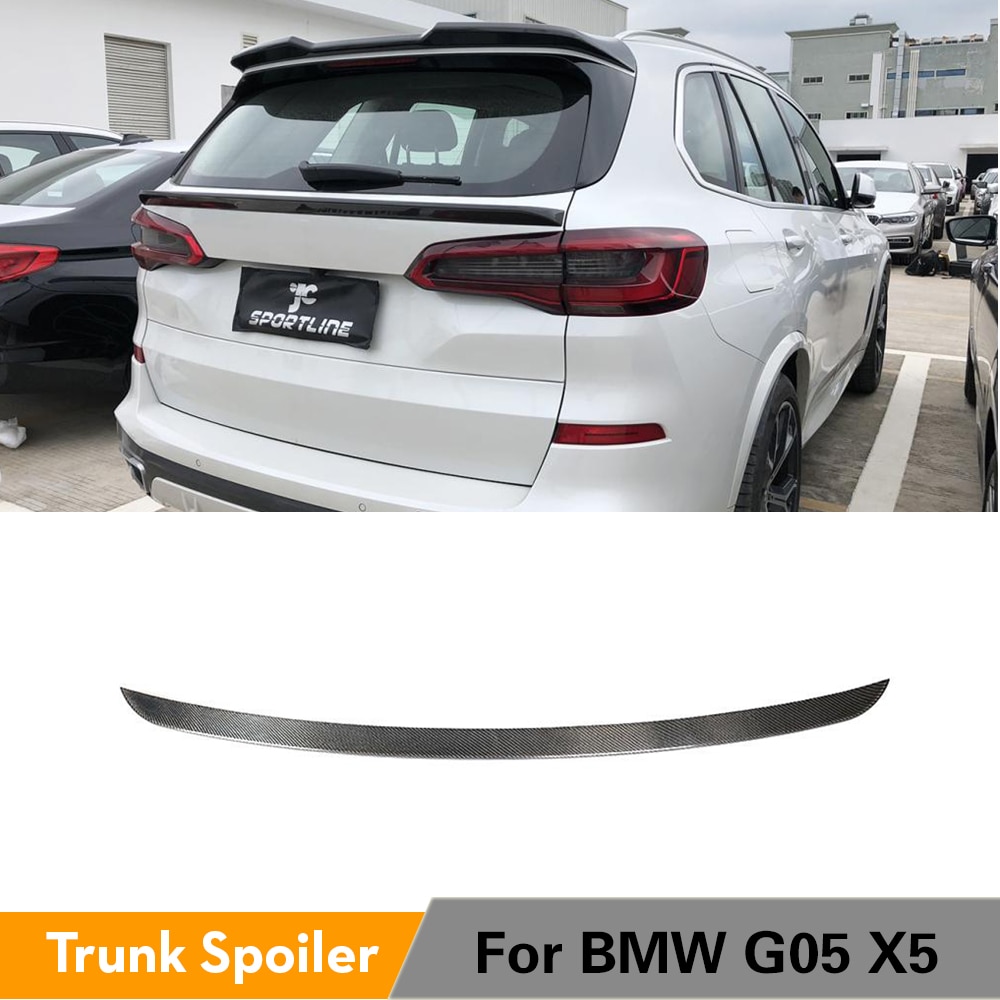 Rear Trunk Spoiler For Bmw X5 G05 2019 2020 Carbon Fiber Middle Trunk Wing Lip Shopee Malaysia
