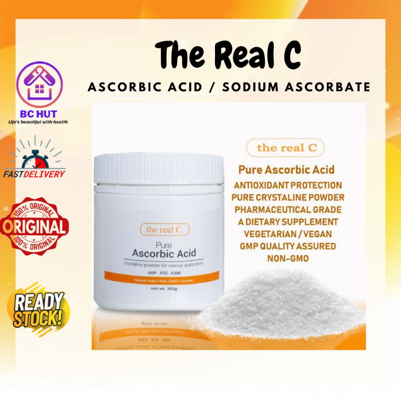 The Real C Pure Vitamin C Ascorbic Acid & Sodium Ascorbate