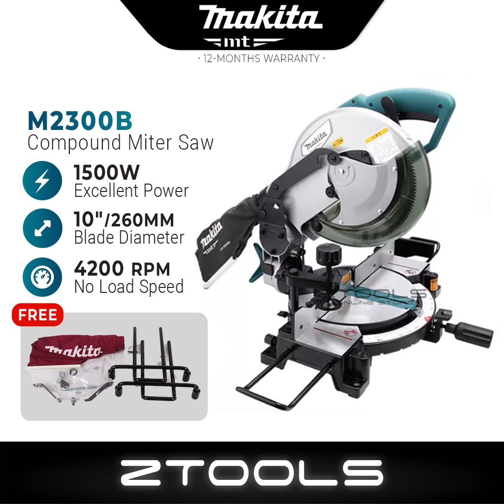 (Offer) Makita MT 1500W Miter Saw 10" M2300B/M2300G Wood