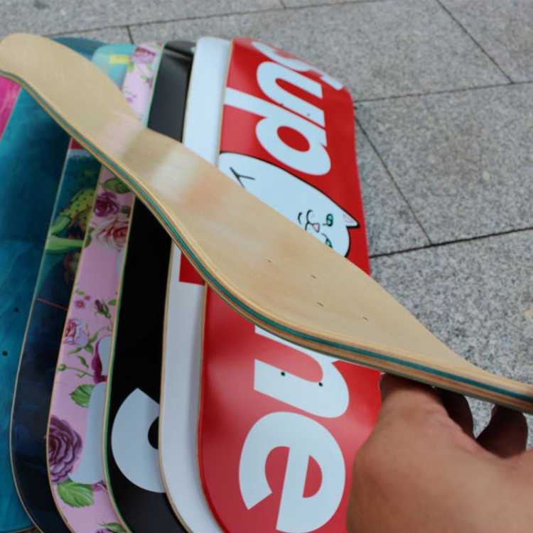 Professional Double KICK TAIL Skateboard Maple High Elastic Double