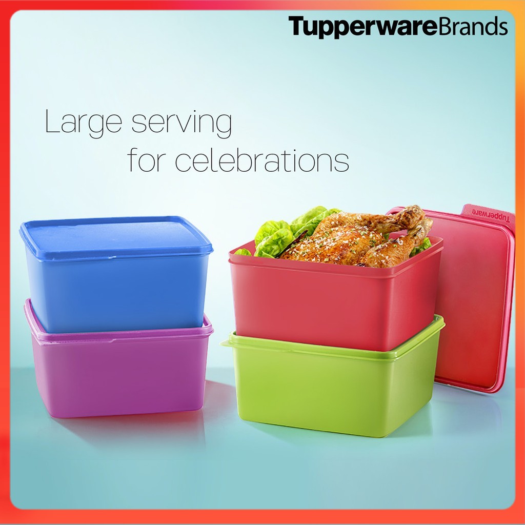 Tupperware Snack & Stack (2.5L) - Bekas Tupperware - Tupperware Lunch Box - Tupperware Snack Set