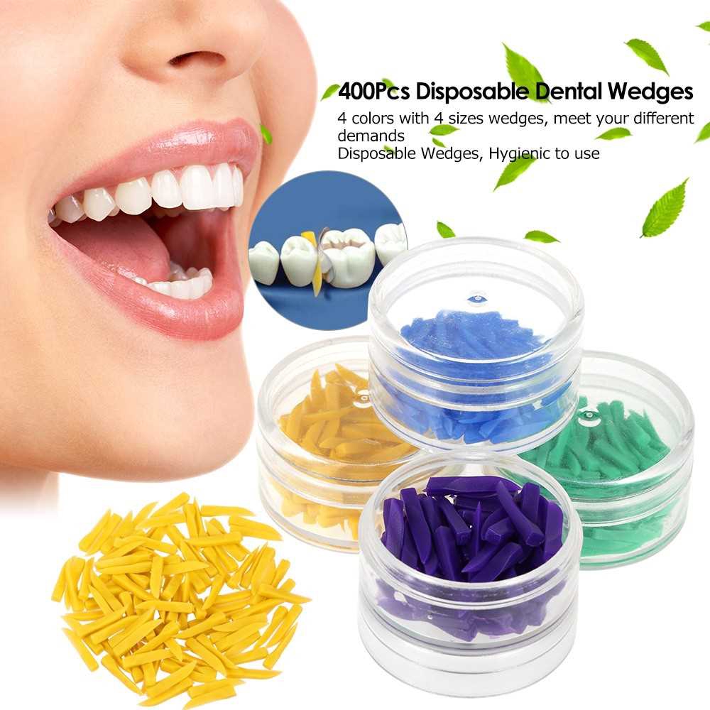 400Pcs Disposable Medical Dental Materials Wedges Plastic Dental Wedges