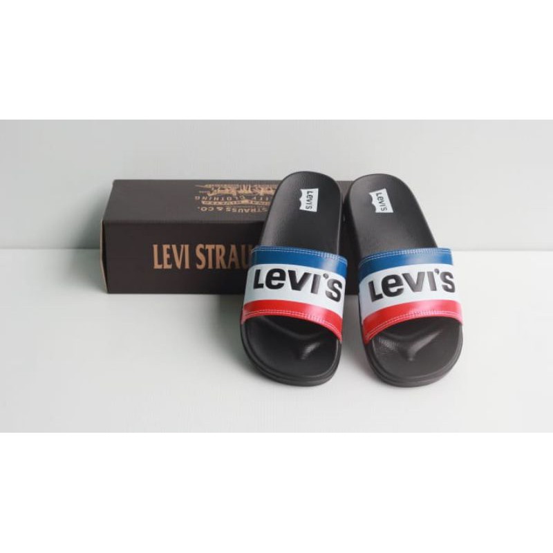 Levi's Sandals Black France Slippers Made In Indonesia | Shopee Malaysia