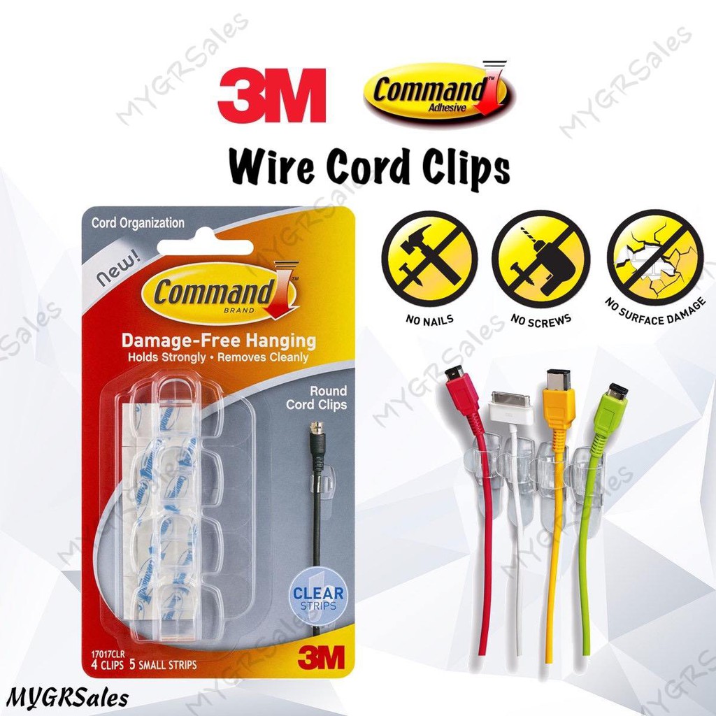 3m cord clips